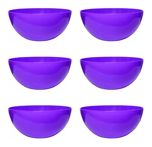 Set X6 Bowl Plástico Ensaladera Carol Soft Irrompible 23cm