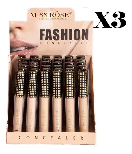 Corrector Liquido Matte Tapa Cuadrada Miss Rose 