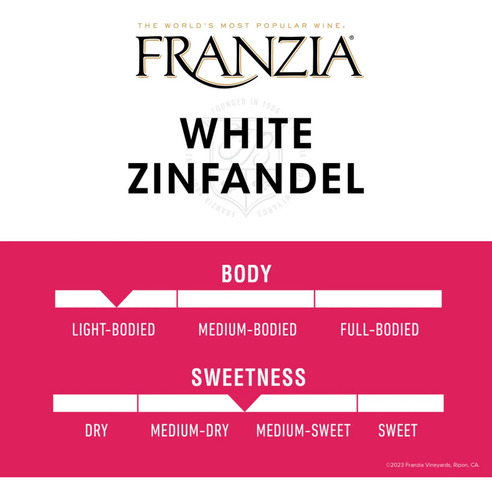 Vino Zinfandel Blanco Franzia 5 Litros
