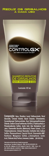 Imagem 3 de 9 de Grecin Shampoo Control Gx Redutor De Grisalho 147ml