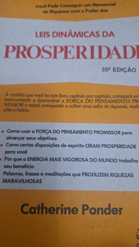 Leis Dinâmicas Da Prosperidade Catherine Ponder Bom Estado (Usado)