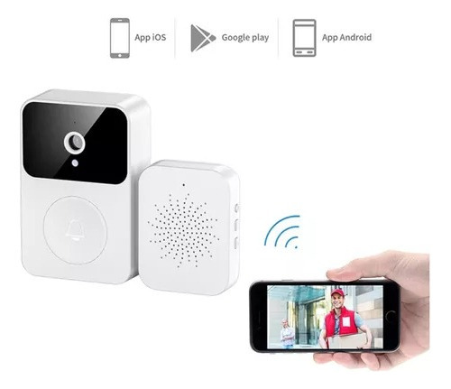 Timbre Inteligente Wifi Full Hd Con Videoportero De Voz 110 V/220 V