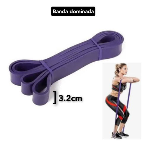 Imagen 1 de 6 de Banda Elástica De Recistencia Dominadas Crossfit 1m X 3.2cm