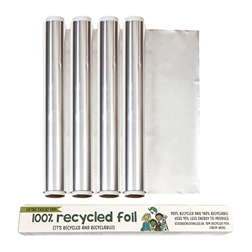 Láminas De Aluminio Reciclado 30cm X 10m - 4 Rollos