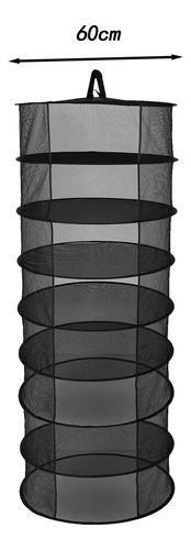 Rejilla De Secado De Plantas Red De 8 Capas 60cm Negro