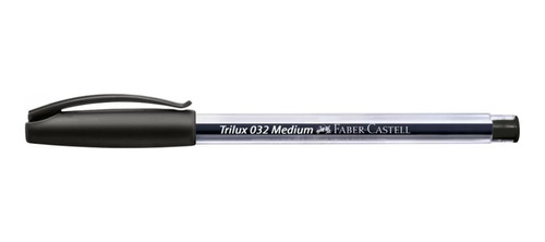 Esferográfica Trilux 032 Média - Preta Faber-castell