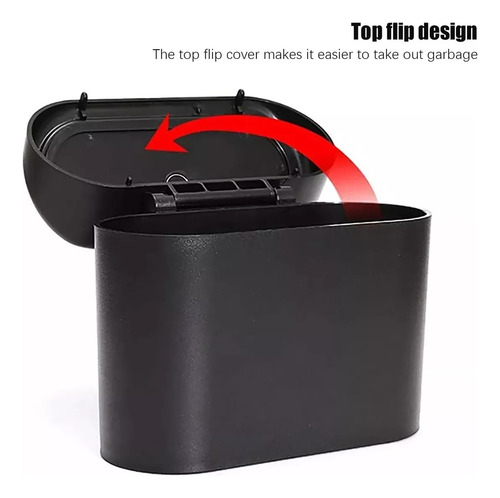 Cubo De Basura Colgante Para Coche Con Tapa