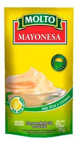 Molto Mayonesa sin TACC en doypack 241 g pack x 2