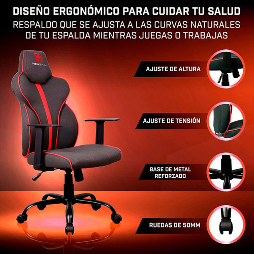 Silla Gamer Fafnir Rojo/negro Newskill