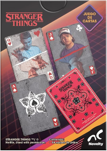 Baraja Deck Poker Y Domino Coleccionables Stranger Things