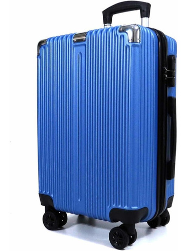 Mala De Viagem Unissex Bordo Com Cadeado Embutido 3 Segredos Cor Azul Lisa