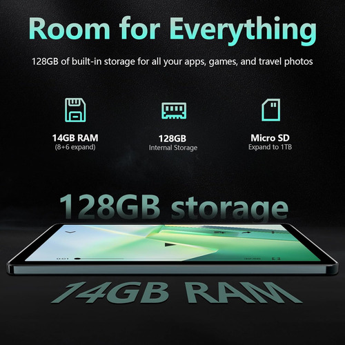 Tableta Android 14 De 10 Pulgadas, Tableta Celular 4g, Octa-