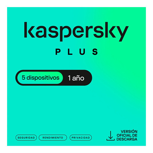Kaspersky Plus 5 Disp 3 Cuentas Kpm 1 Año Internet Security