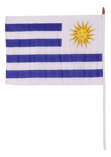 Bandera Rectangular De Palo Uruguay 60 X 100 Cm