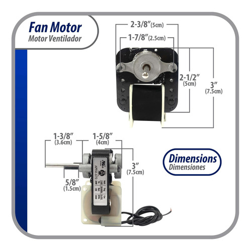 Motor Vent. Evaporador Universal Kit Em670 110v Aspa 4 - 5.4
