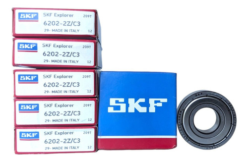 Rodamiento Sello Metálico 6202-2z-c3 Marca Skf 