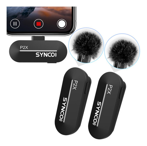 Synco Paquete De 2 Micrófonos Inalámbricospara . Color Para Lightning