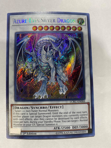 Azure-eyes Silver Dragon Secreta Yugioh