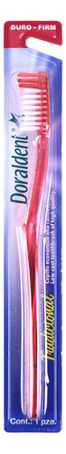 Cepillo De Dientes Doraldent Tradicional Caja Con 12 Piezas Azul Y Rojo