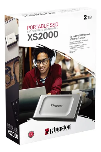 Ssd Portátil Kingston Xs2000 2tb Usb-c 2000 Mb/s Resistente