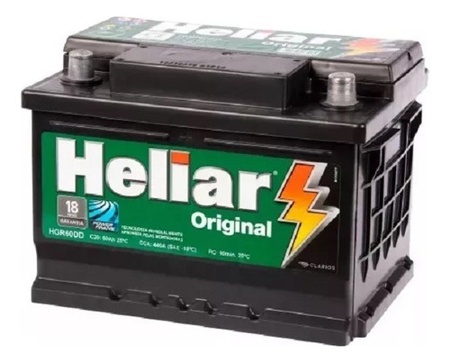 Bateria Heliar Automotiva 60 Amperes Original