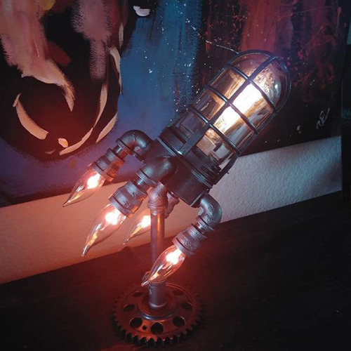 Steampunk Et Lamp Night Light Presente Retrô De Decoração
