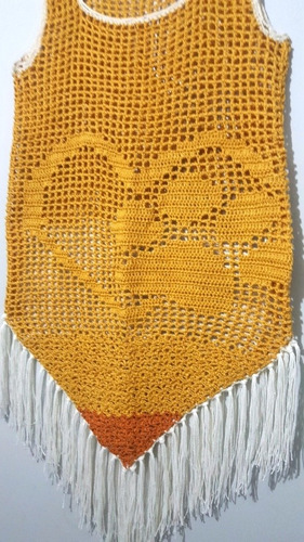 Blusa/chaleco En Crochet.hecha A Mano.dama.t.m/l.nueva.única