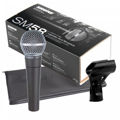 Micrófono Shure Sm58 Dinámico Cardioide Para Voces Color Gris oscuro