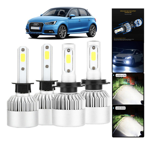 Kit De Focos Led 8000lm Luz Alta Y Luz Baja For Audi