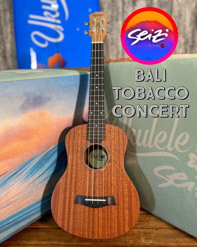 Ukulele Seizi Bali Concert Elétrico Tobacco