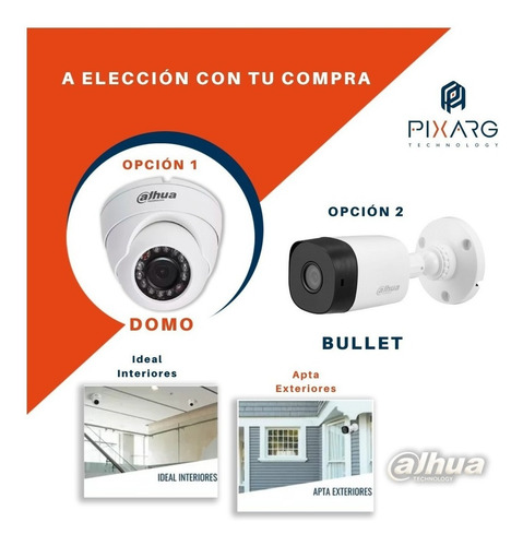 Imagen 3 de 10 de Kit 8 Camaras Seguridad Dahua Dvr 8 Canales Full Hd Lite P2p