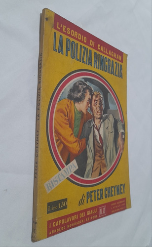 Livro Raro Gialli Mondadori 12 Peter Cheyney 1955 Polizia
