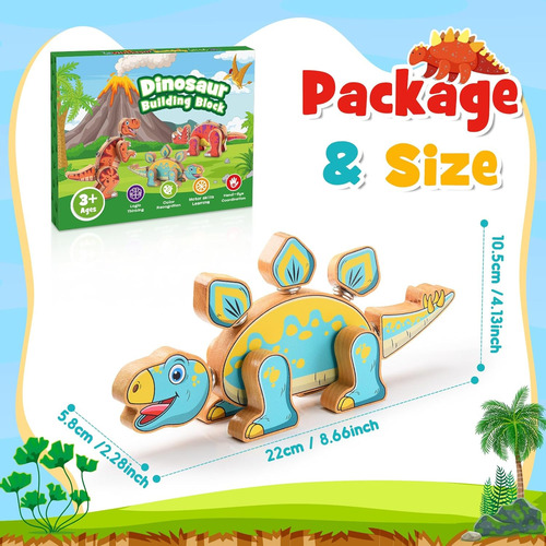 Juguetes De Construcción De Dinosaurios Para Cesta De Pascua