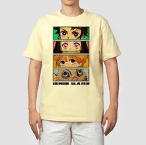 Comprar Camiseta Camisa Kimetsu No Yaiba Demon Slayer Tanjiro Nezuko Personagens Anime Nerd Geek Série Filme 