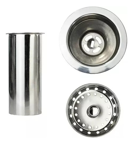 Contracanasta Para Fregadero Tarja Acero Inoxidable Cocina Color Plateado