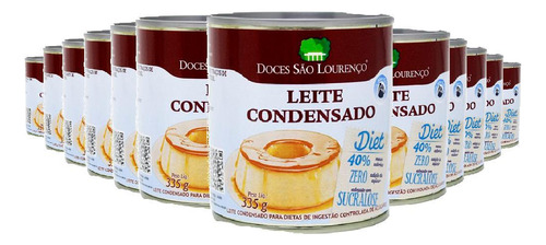 Kit 12 Leite Condensado Diet São Lourenço 335g