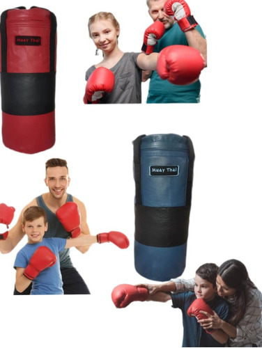 Saco De Boxeo 50*25 Cuero Sintetico Lleno Ideal Para Niños