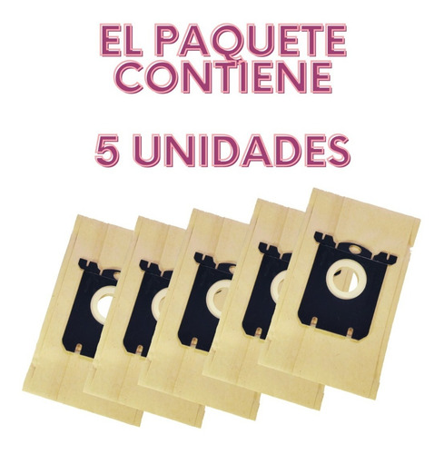 Imagen 2 de 3 de Bolsas Aspiradora Compatible Philips City Line Fc8202 Fc8433
