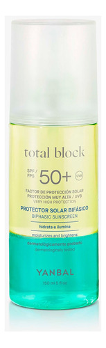 Protector Solar Bifásico Spf 50+ Total Block Yanbal 150 Ml