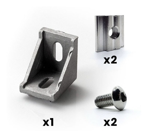 Combo Pack X10 Escuadra Externa M6 - Perfil 3030 Cuotas