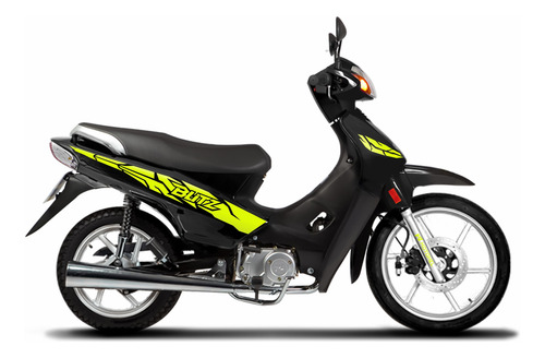 Calcos Motomel Blitz 110 V8 Kit 1 Amarillo Fluo