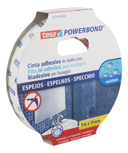 Cinta Adhesivo Doble Contacto Powerbond Resistente Al Agua 