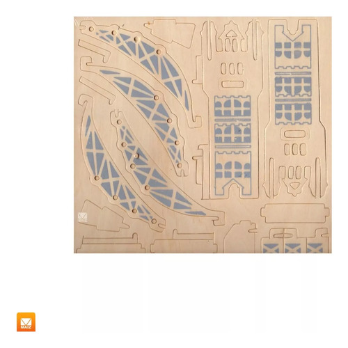 Rompecabezas 3d Madera Mdf Londres Tower Bridge Decoracion