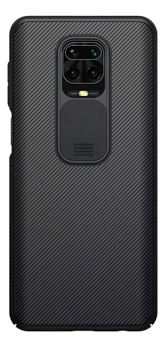 Capa Nillkin Camshield para Xiaomi Redmi Note 9s/Note 9 Pro com design geométrico, cor do nome: preta