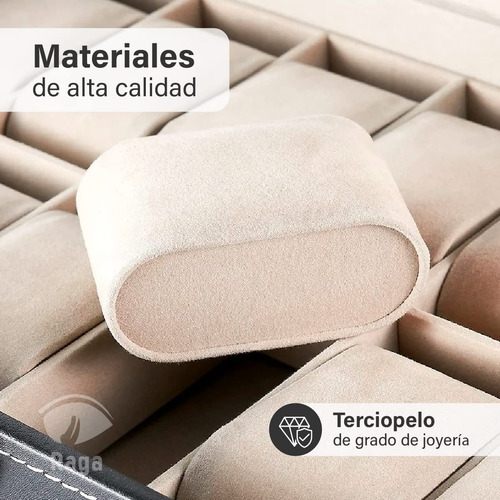 Estuche Alhajero Organizador De Relojes Y Joyas Con 12