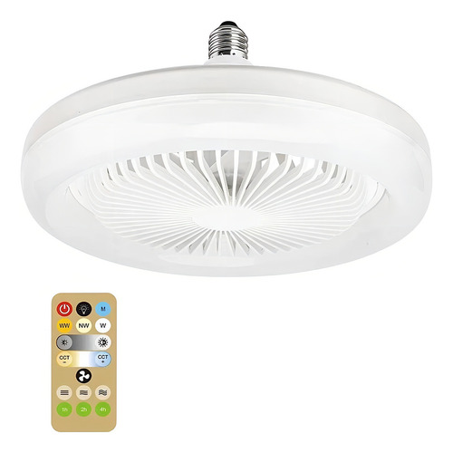 Ventilador De Techo Con Led 30w 110/220w Y Control