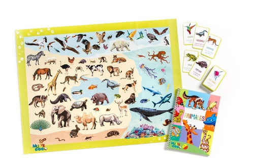 Juego Educativo Didáctico Muevecoco Animales Con Tablero 