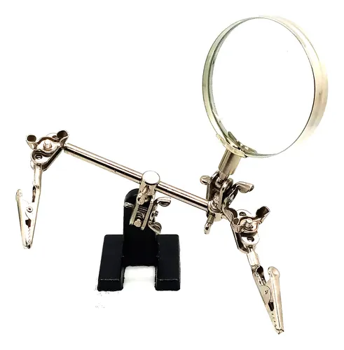 Set De 4 Mini Pinzas Alicate Con Lupa Para Electrónica