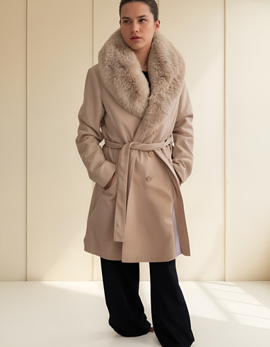 Saco Tapado Mujer Elegante&casual Piel Sintética Extraíble