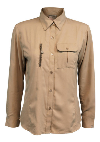 Blusa Outdoor Lightwind W2000 Beige Mujer